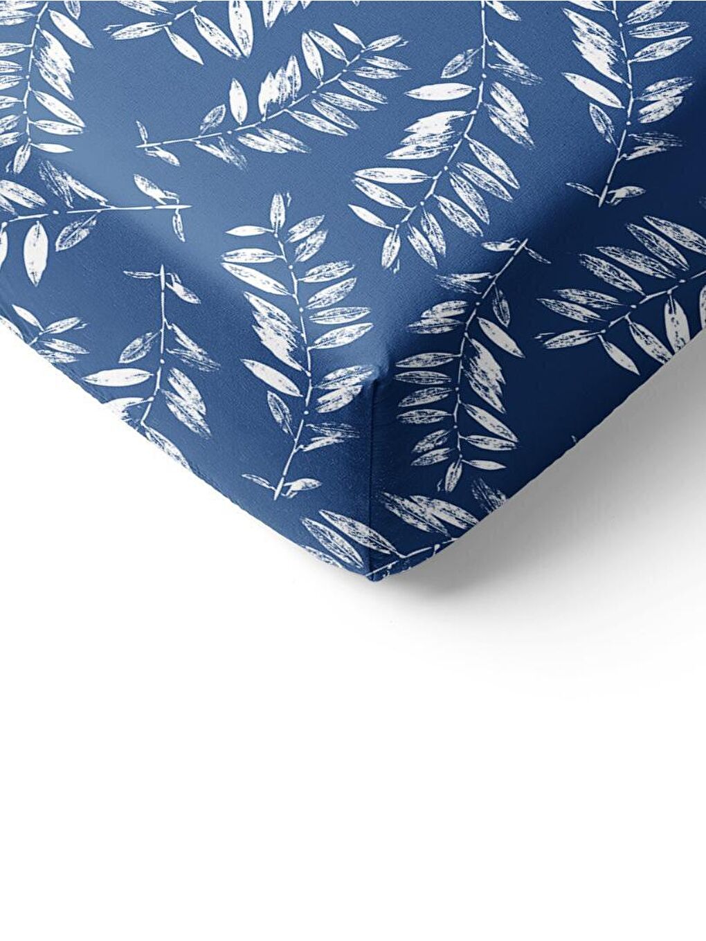 Karışık Yaprak Desenli Baskılı Tek Kişilik Lastikli Çarşaf Seti-1