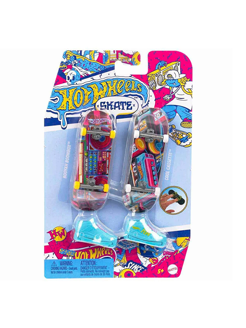 Skate Retro Temalı İkili Parmak Kaykay ve Ayakkabı Paketleri HXL17-HXL18