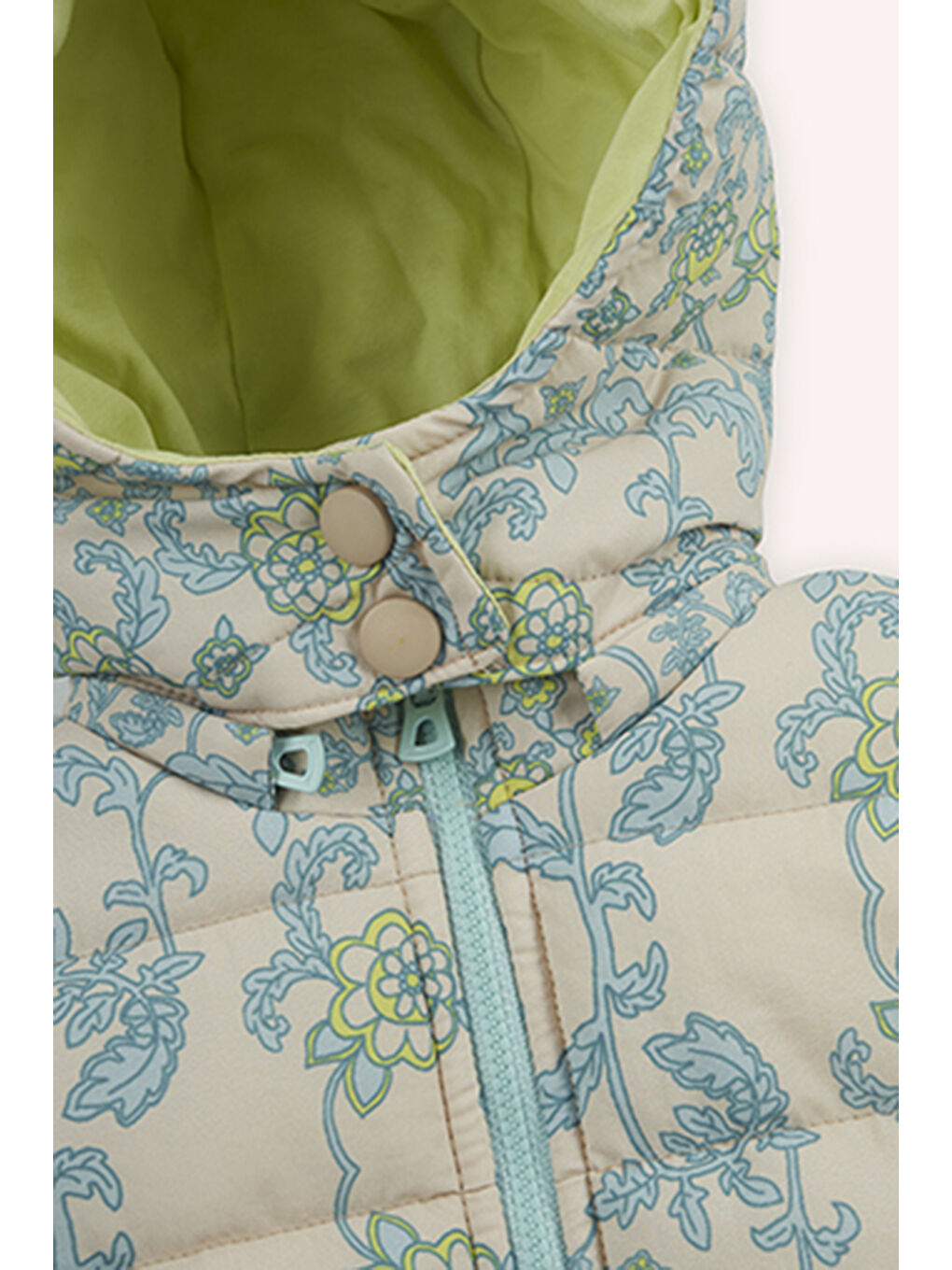 Kız Bebek Desenli Micro Bej Yelek-2