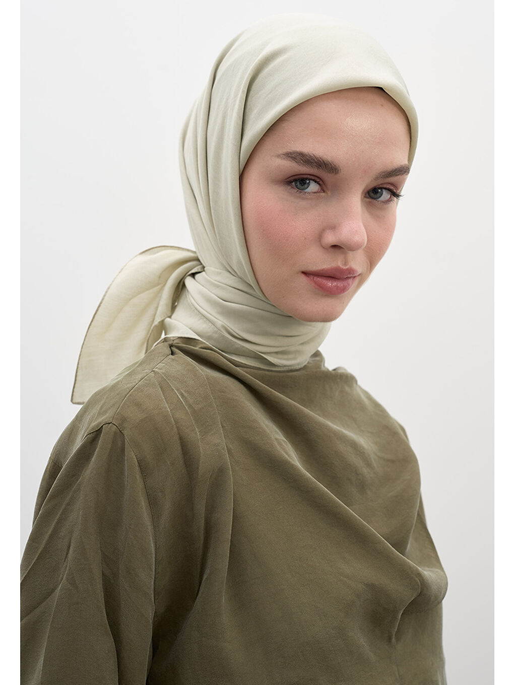 Pamuk Viskon Eşarp Pastel Yeşil-2