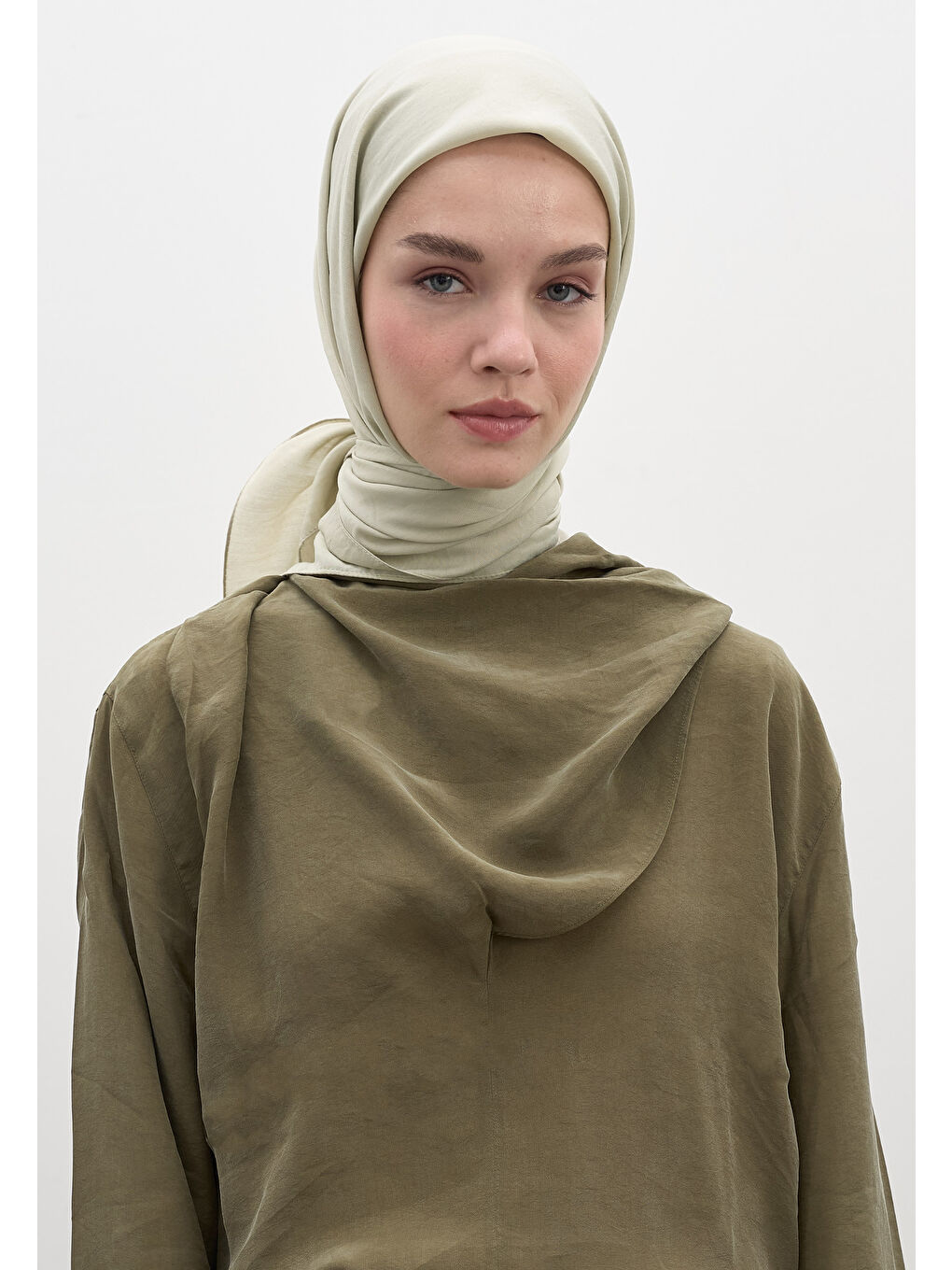 Pamuk Viskon Eşarp Pastel Yeşil-3