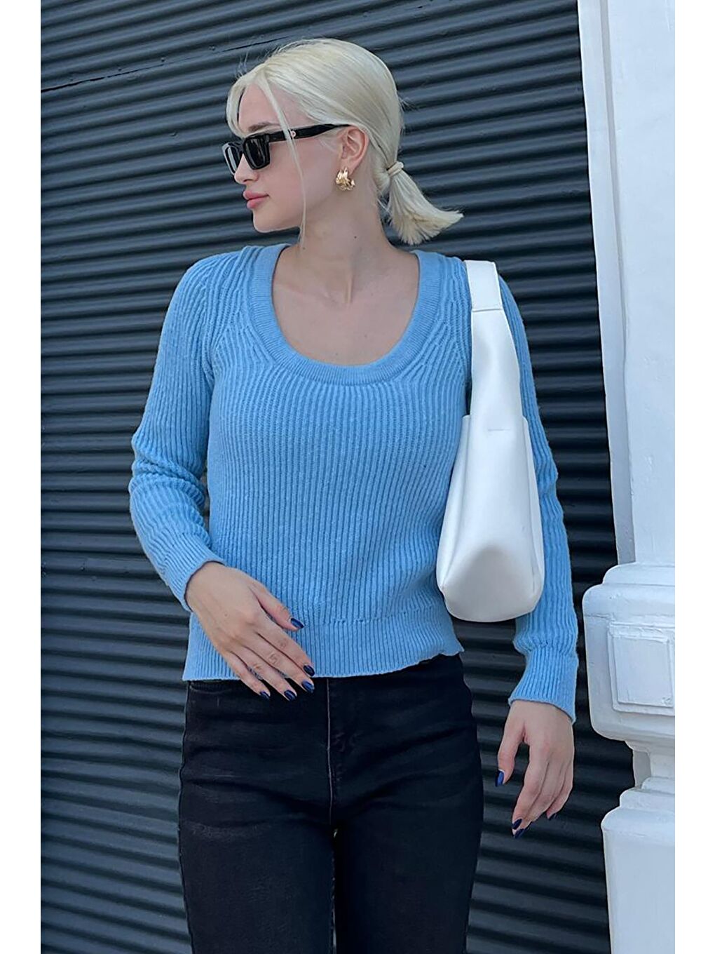 Mavi Bisiklet Yaka Basic Örme Kazak Mg2189-1