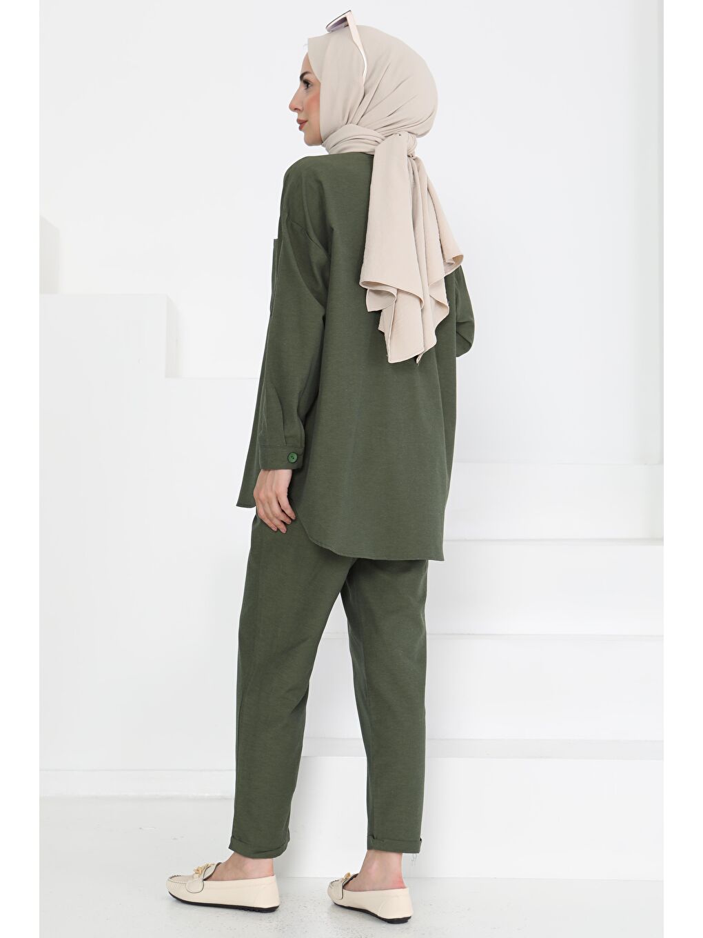Tunık Pantolon İkili Takım Koyu Haki - 27086-4