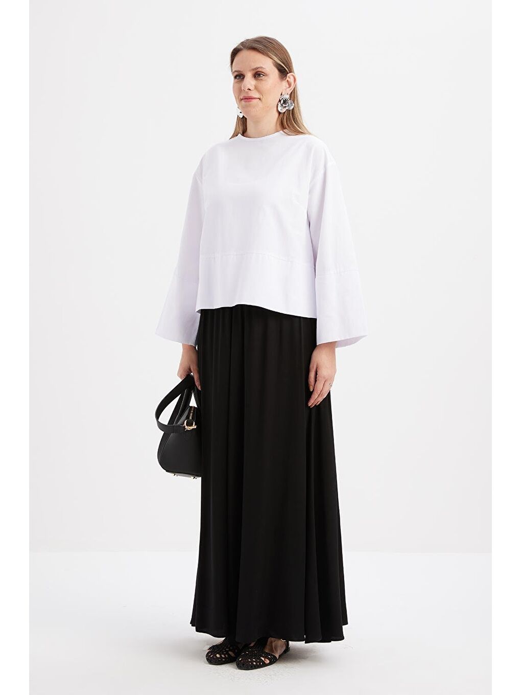 Siyah-Lastikli Basic Etek-2