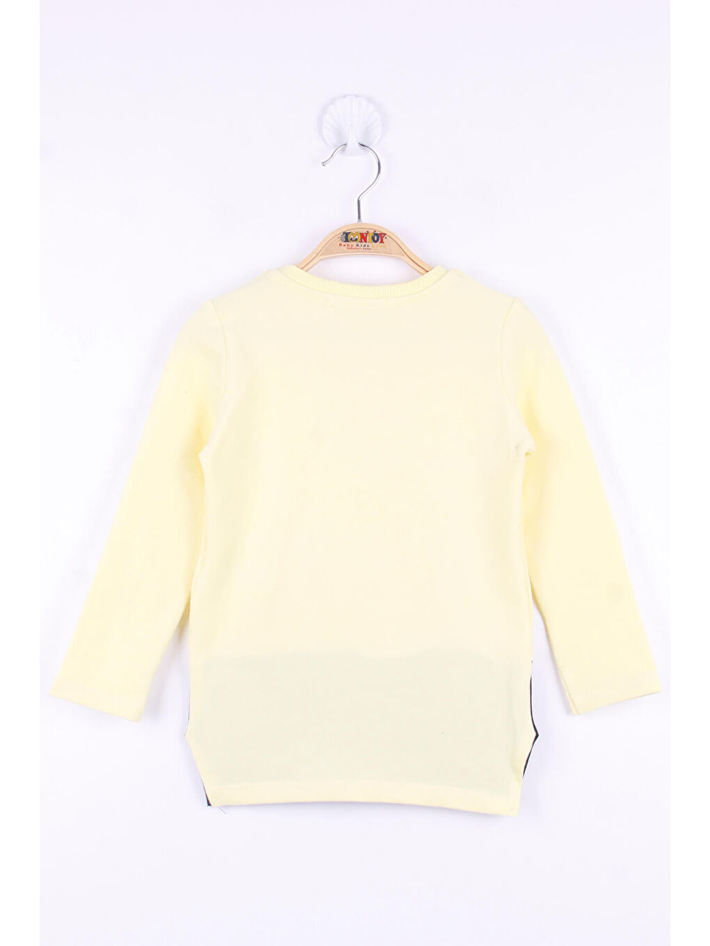 Sarı Kız Çocuk Fare Baskılı Tişört-1