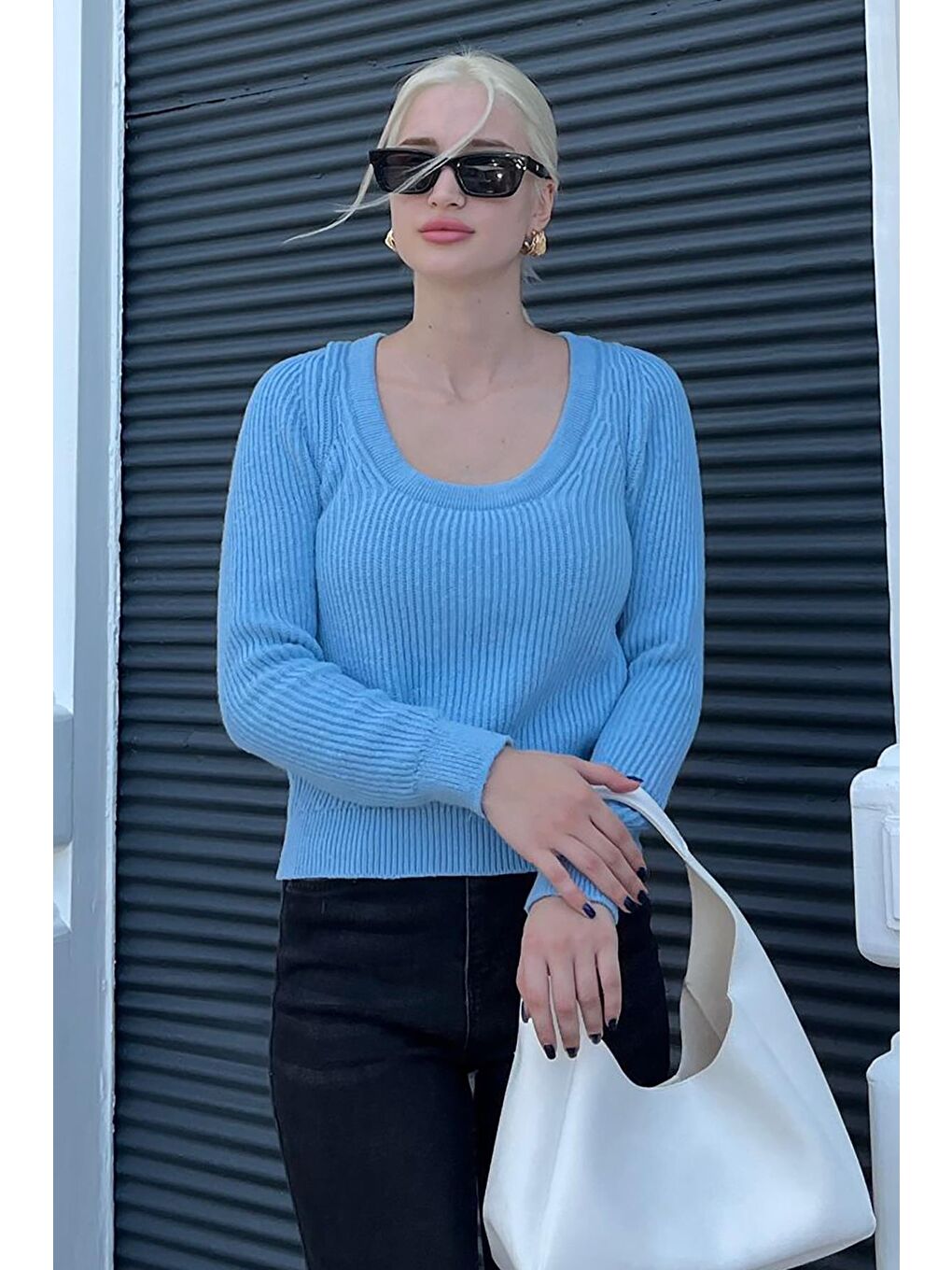 Mavi Bisiklet Yaka Basic Örme Kazak Mg2189-3