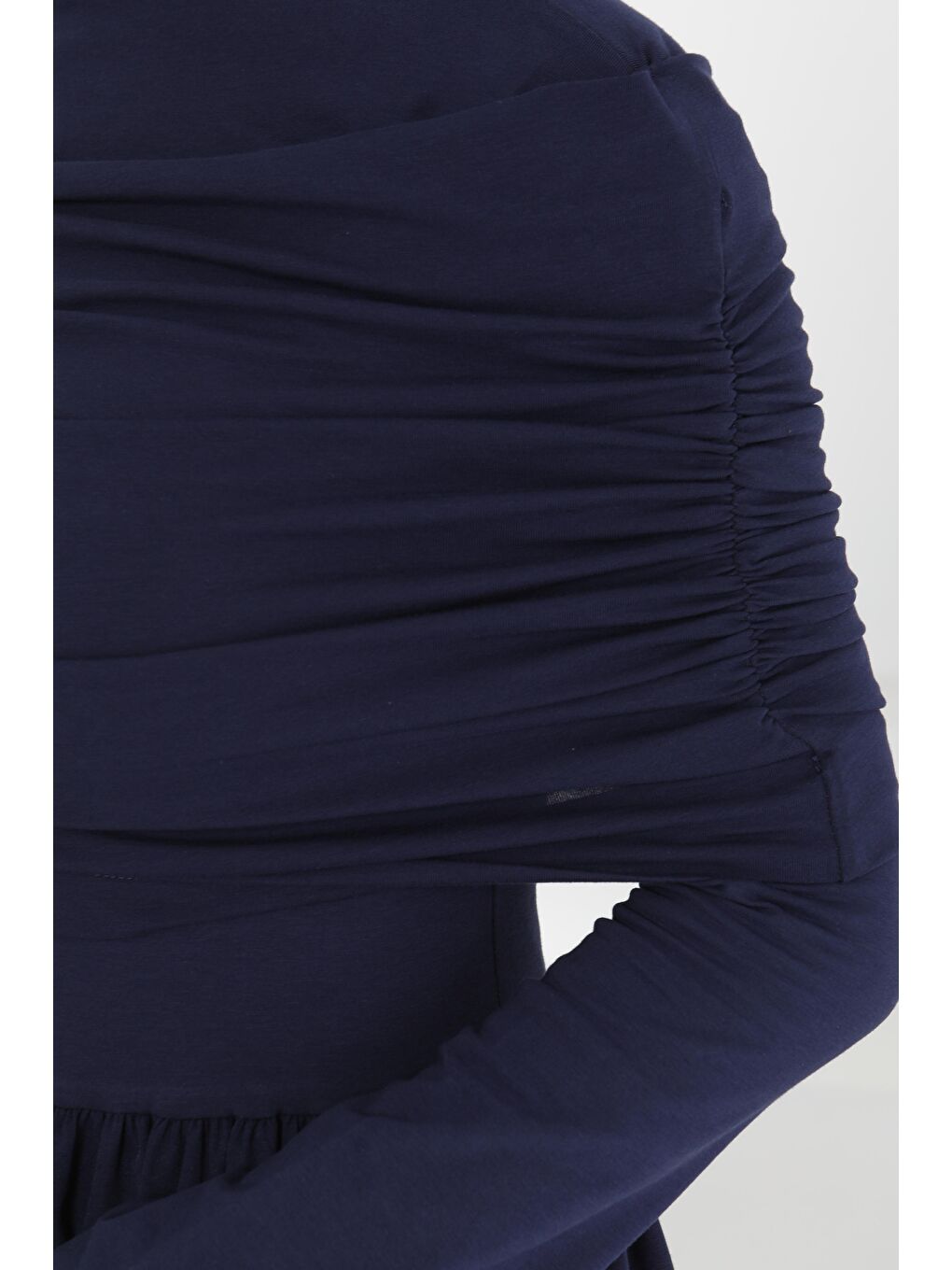 Üstü Şal Detaylı Elbise Lacivert - 27282-4