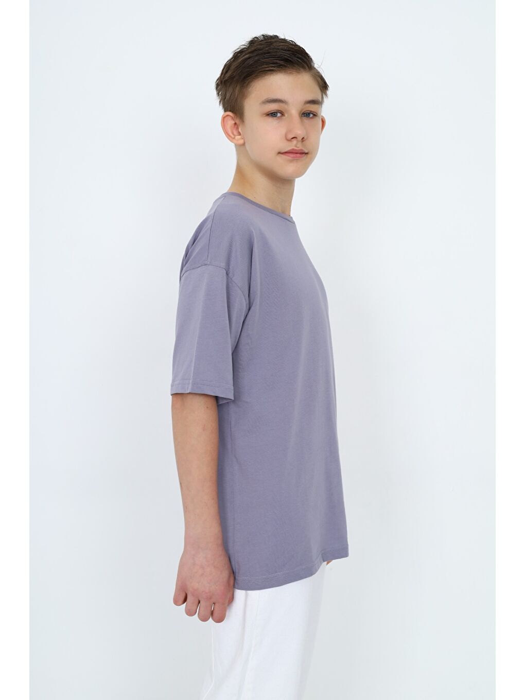 Gri Erkek Çocuk Baskılı Tişört-3