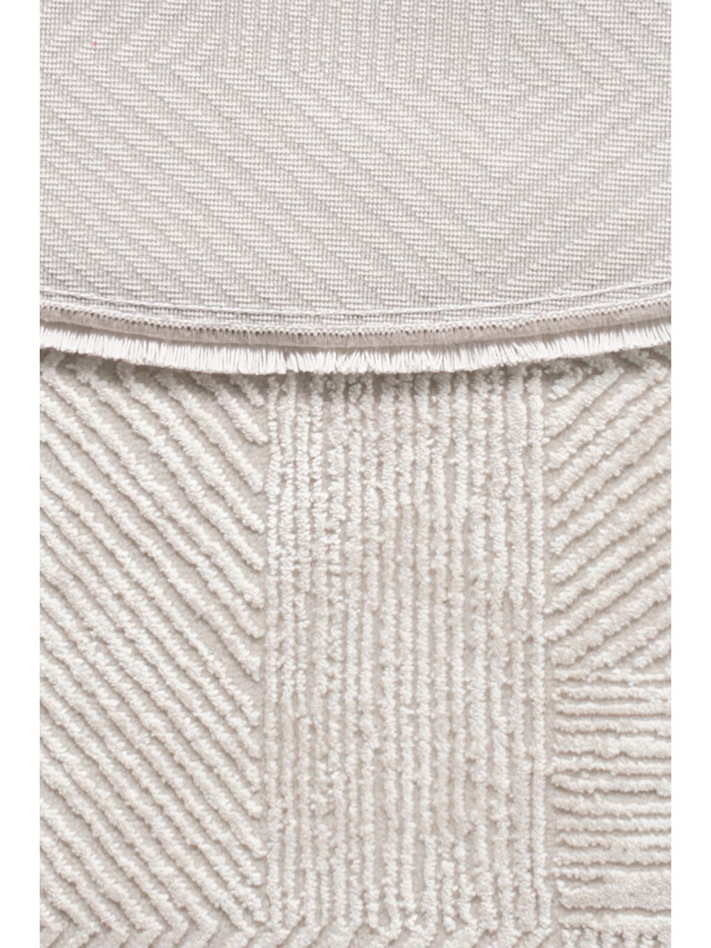 Ekru Leo 2969 Modern Dokuma Yuvarlak Halı-80x80 (Yuvarlak)-4