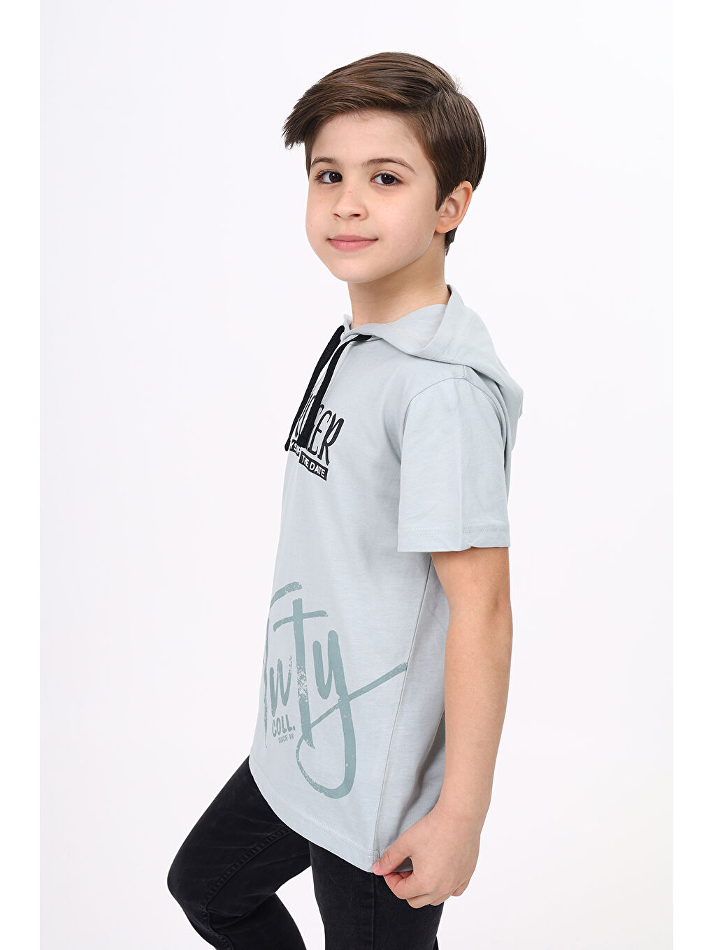 Yeşil Erkek Çocuk Baskılı Tişört-1