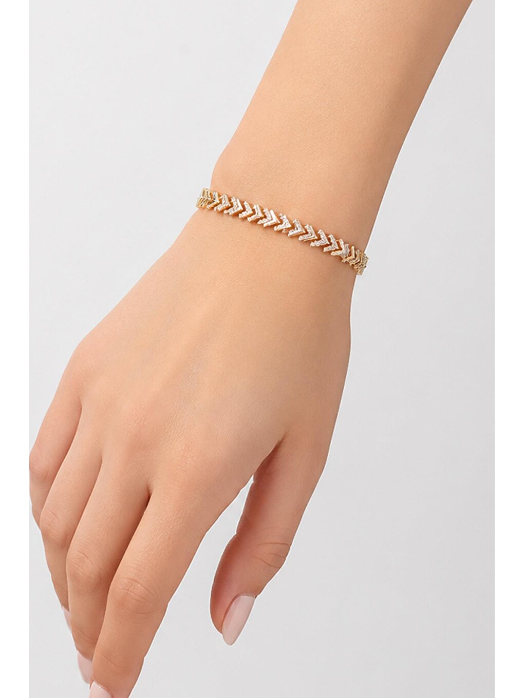 Sarı 14K Çavuş Model Xuping Bileklik-4