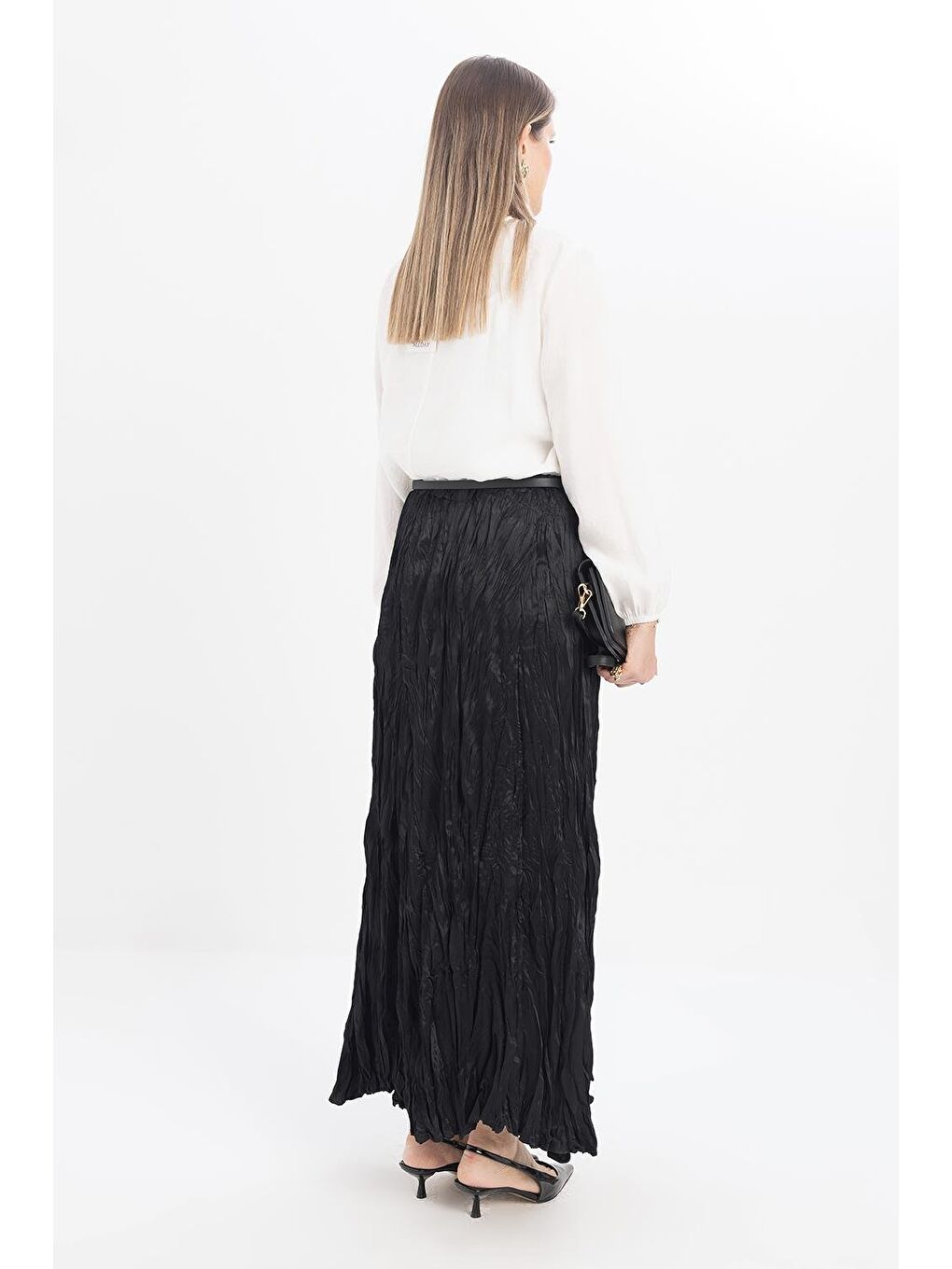 Siyah-Lastikli Basic Etek-2