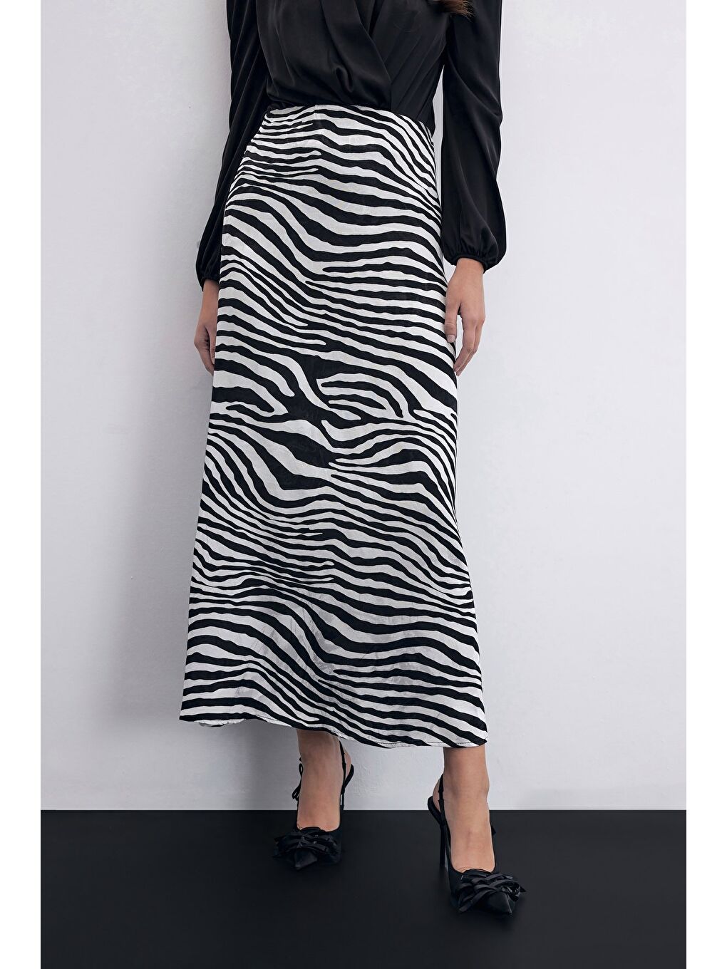 Zebra Desen Etek - Siyah-2