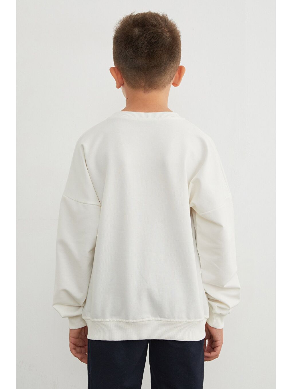 Ekru North State Kabartmalı Erkek Çocuk Sweatshirt-3