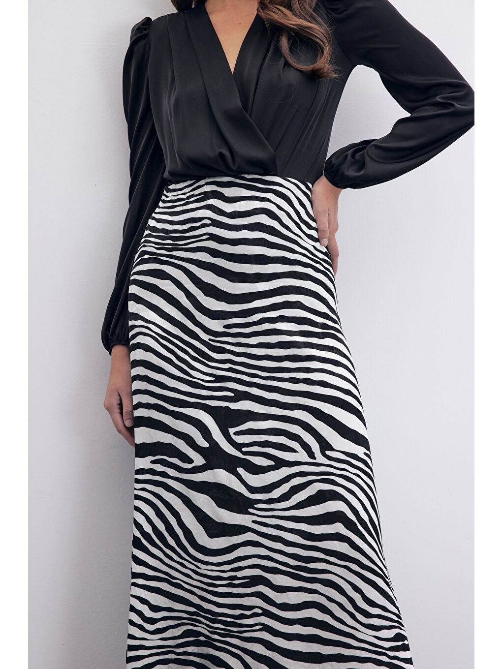 Zebra Desen Etek - Siyah-3