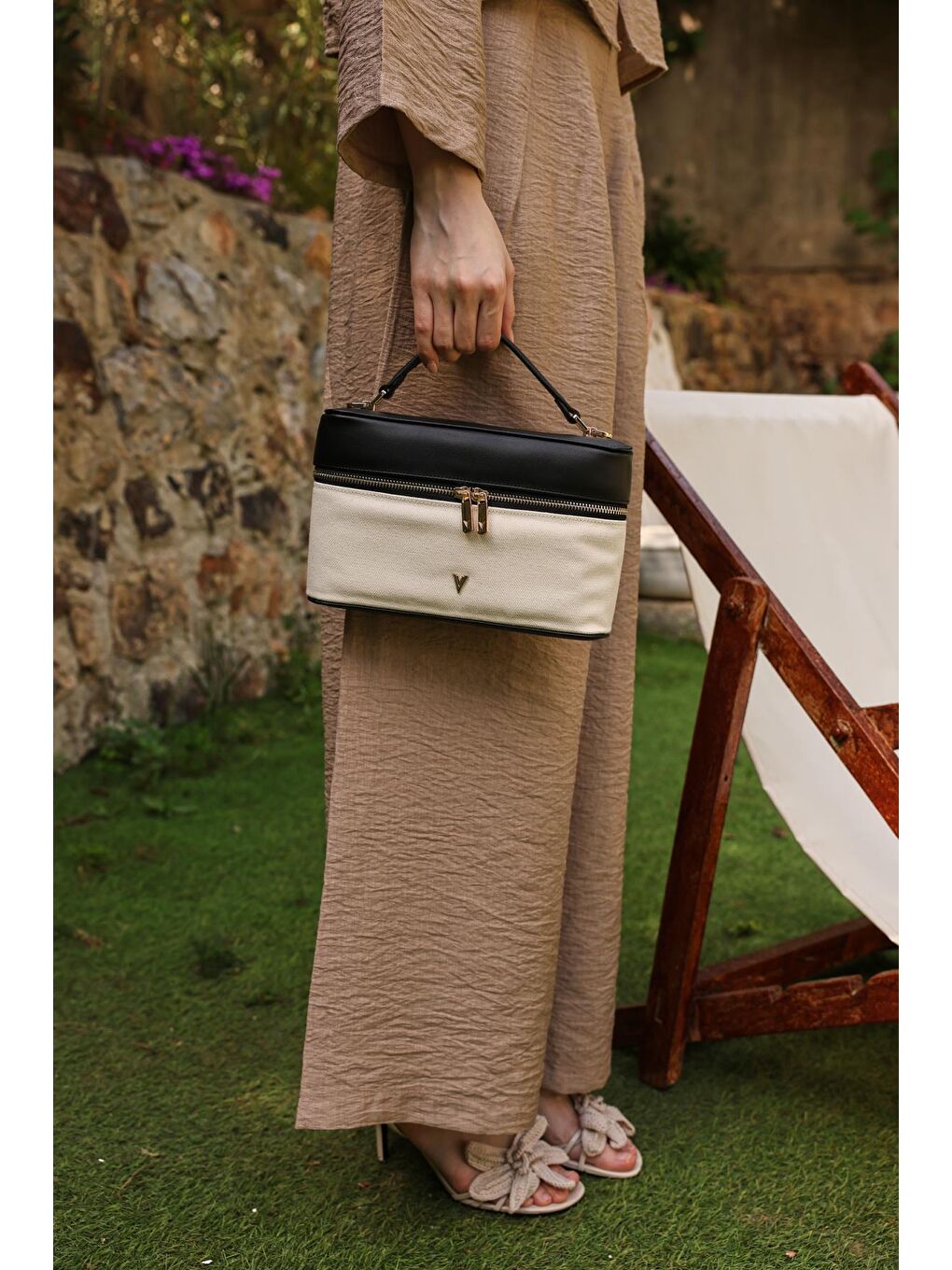 Fifi El Çantası Keten Siyah-1