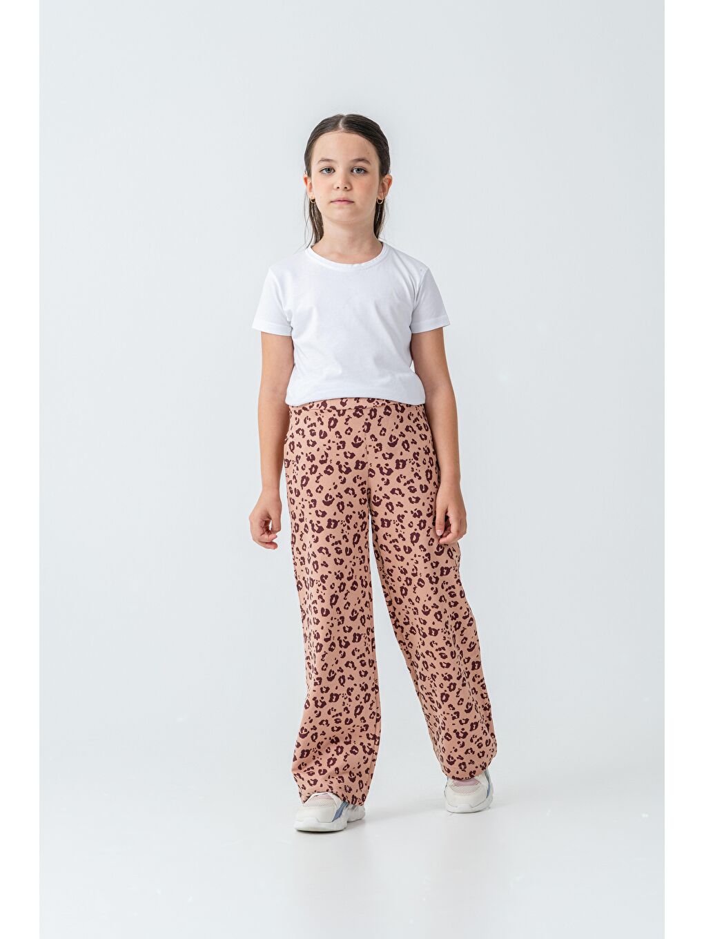 Pembe Tüm Alan Baskılı Kız Çocuk Eşofman Altı-1