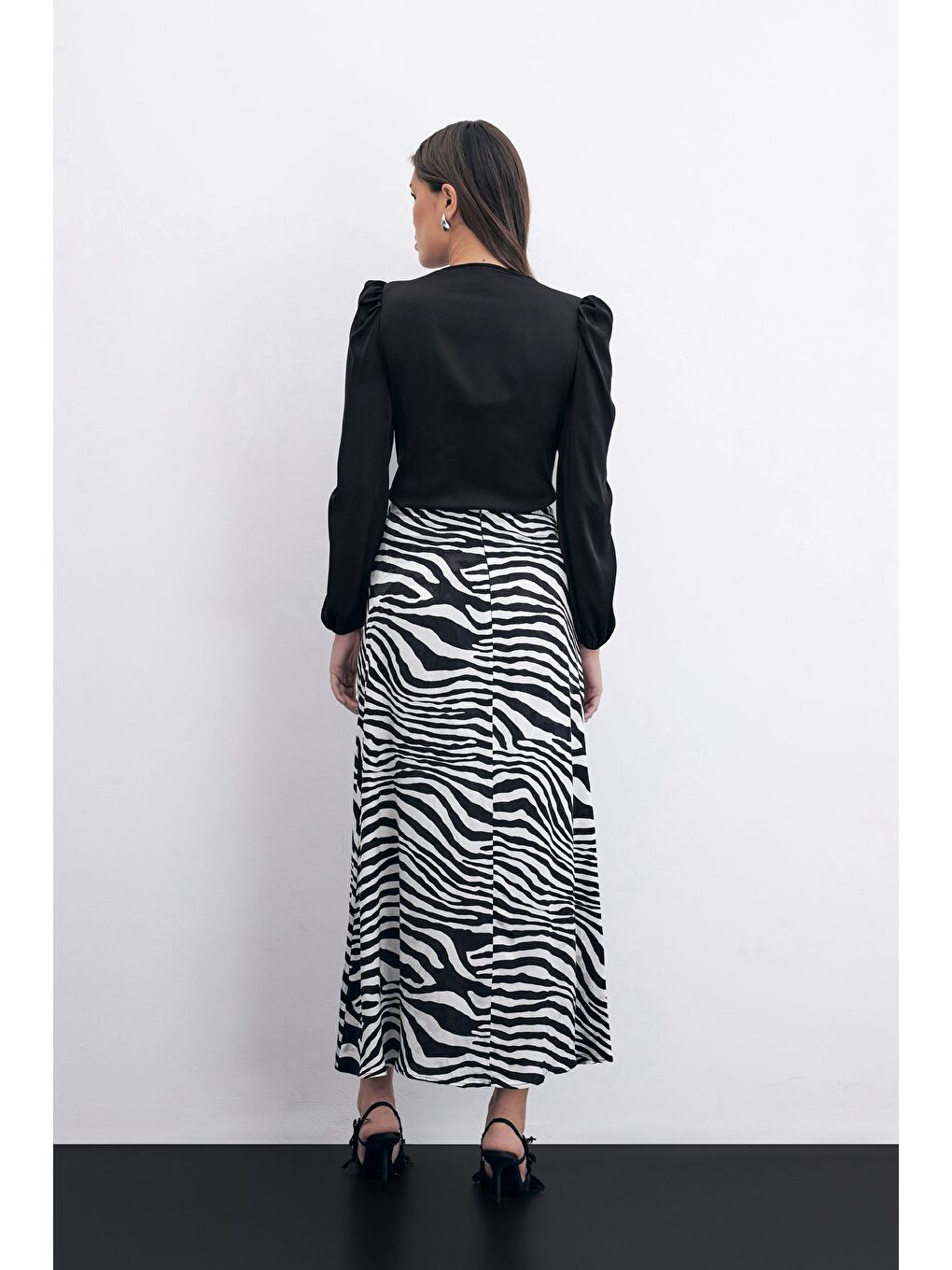 Zebra Desen Etek - Siyah-4