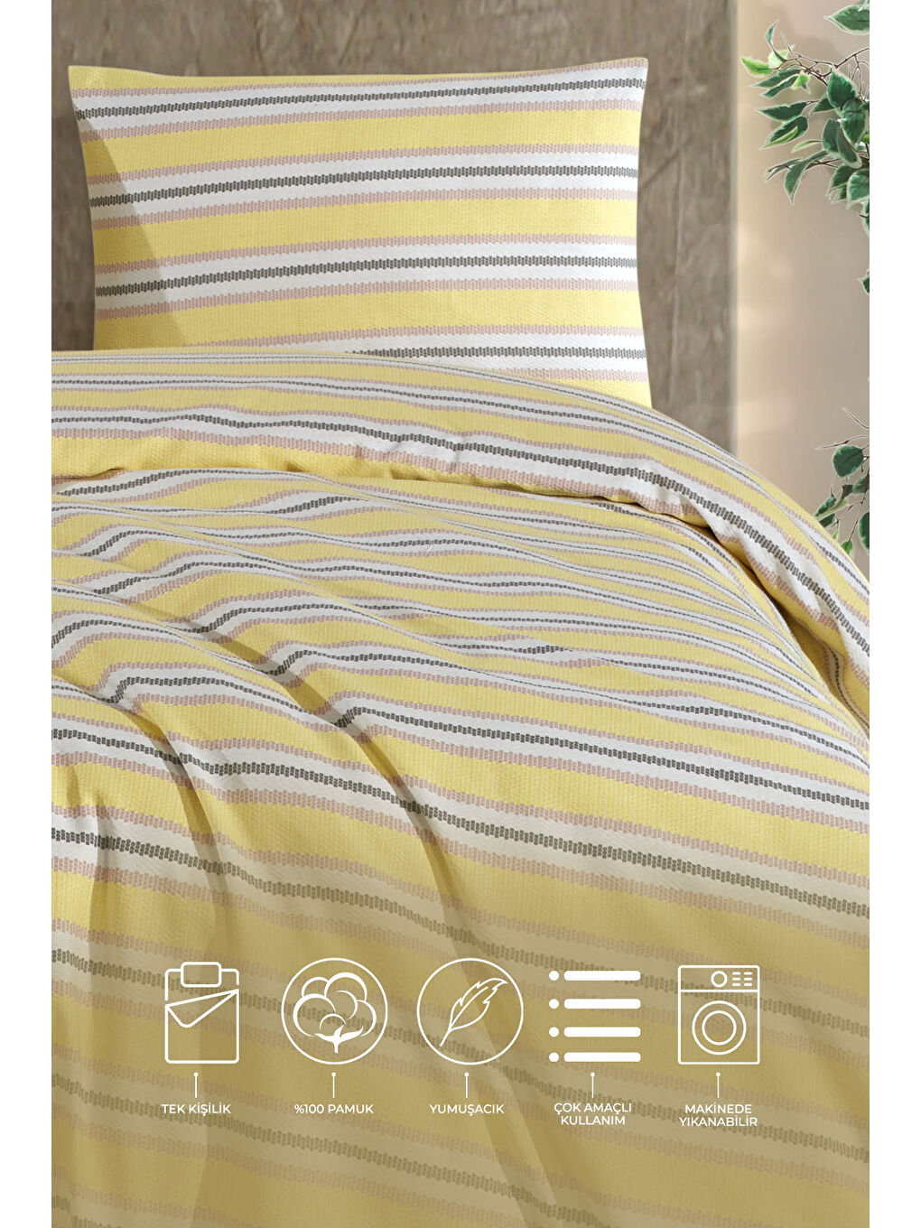 Scatt Pike Tek Kişilik (160x220 cm) Ekru-1