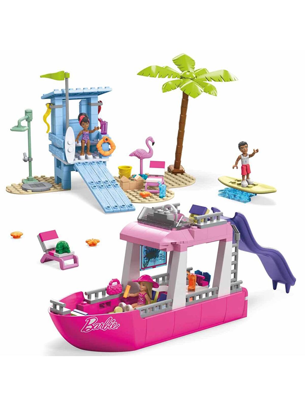 Mega Bloks Renksiz Mega Barbie Malibu Rüya Teknesi HPN79