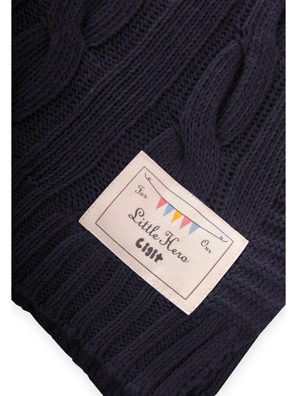 Saç Örgü Triko Battaniye 80X100 Cm (+/-5 Cm) Antrasit-1