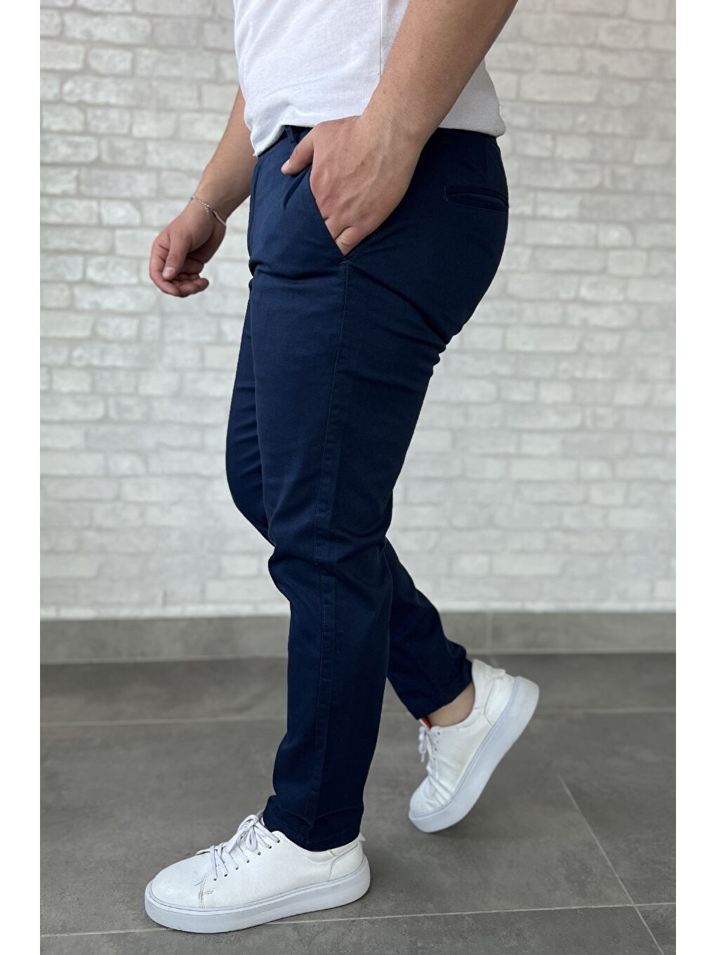 Lacivert Erkek Gabardin Pantolon-1