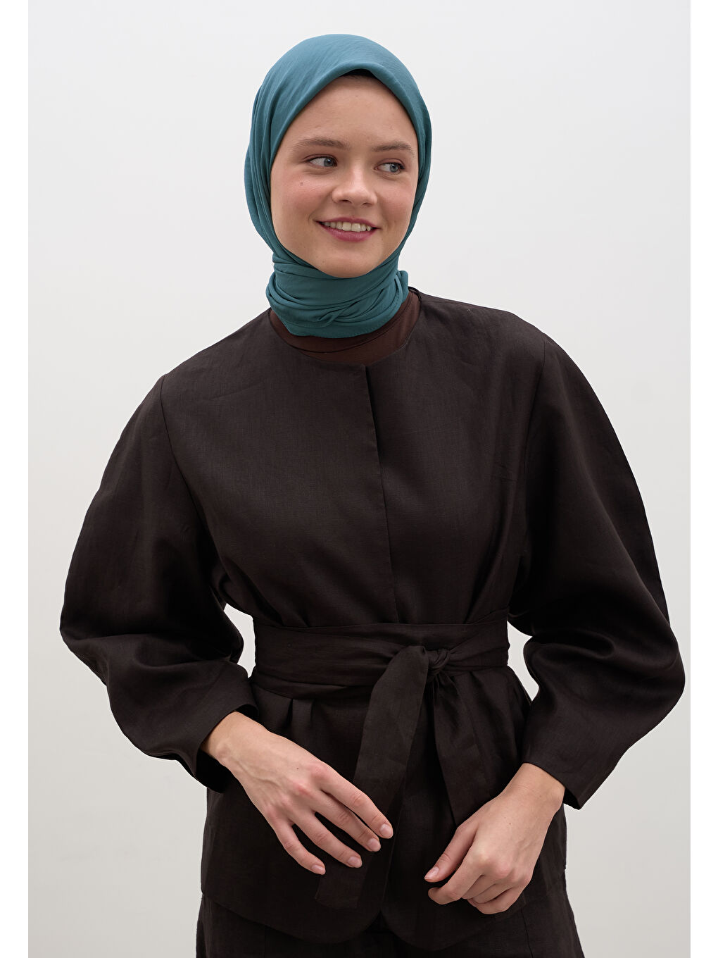 Pamuk Viskon Eşarp Jean Mavi