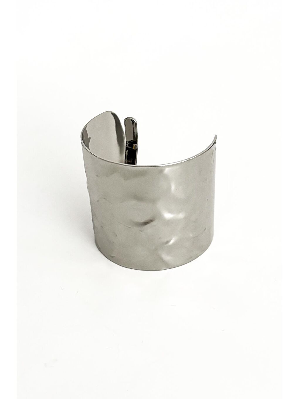 New Obsessions Gümüş Molten Metal Dövme Yüksek Atkuyruğu Tokası- Saç Kelepçesi- Ponytail Cuff - 2