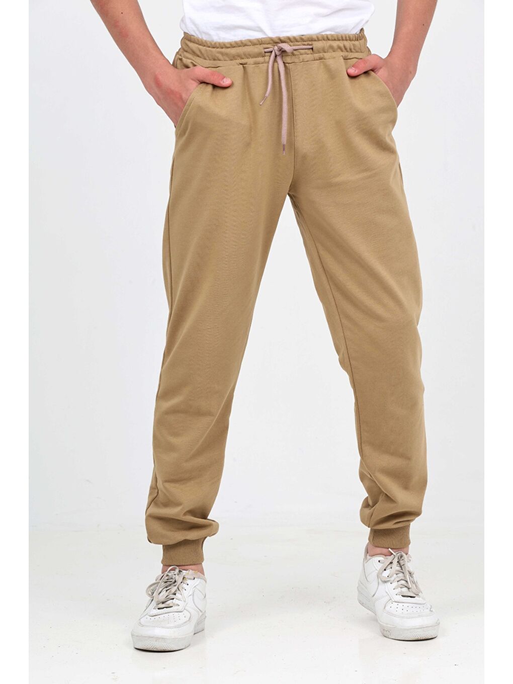 Kahverengi Erkek Çocuk Paçası Lastikli Eşofman Alt-2