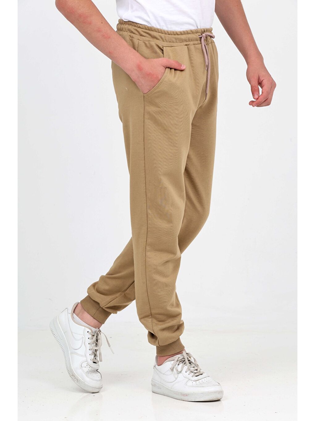 Kahverengi Erkek Çocuk Paçası Lastikli Eşofman Alt-3