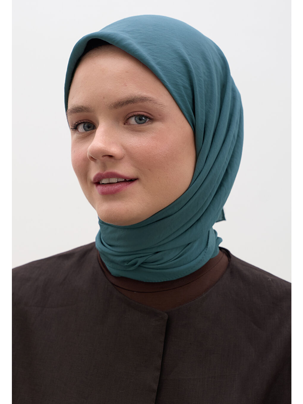 Pamuk Viskon Eşarp Jean Mavi-2