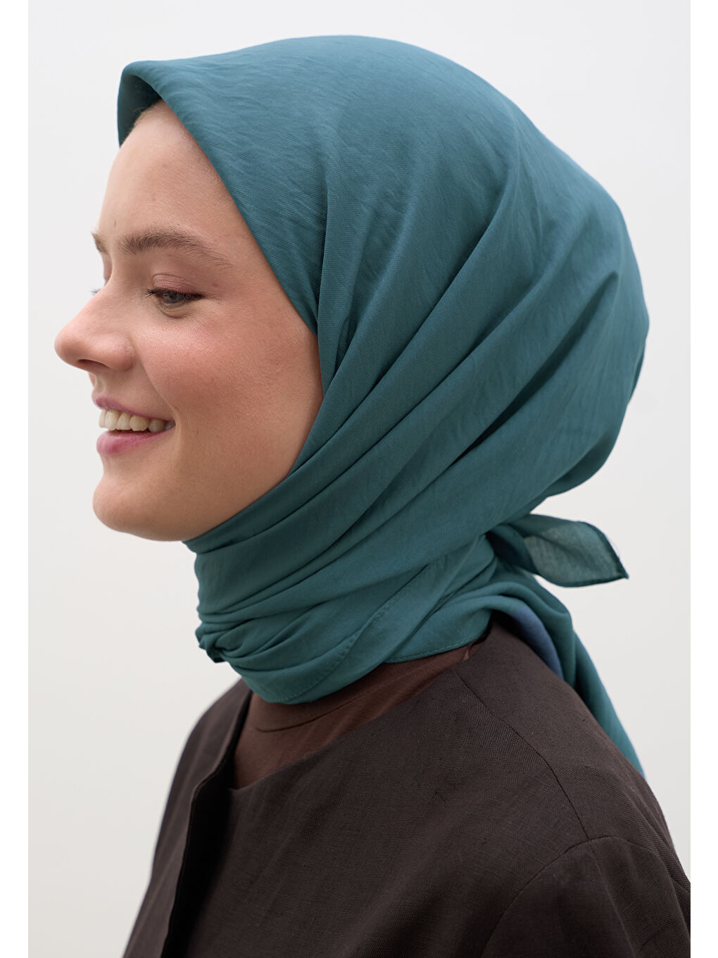 Pamuk Viskon Eşarp Jean Mavi-3