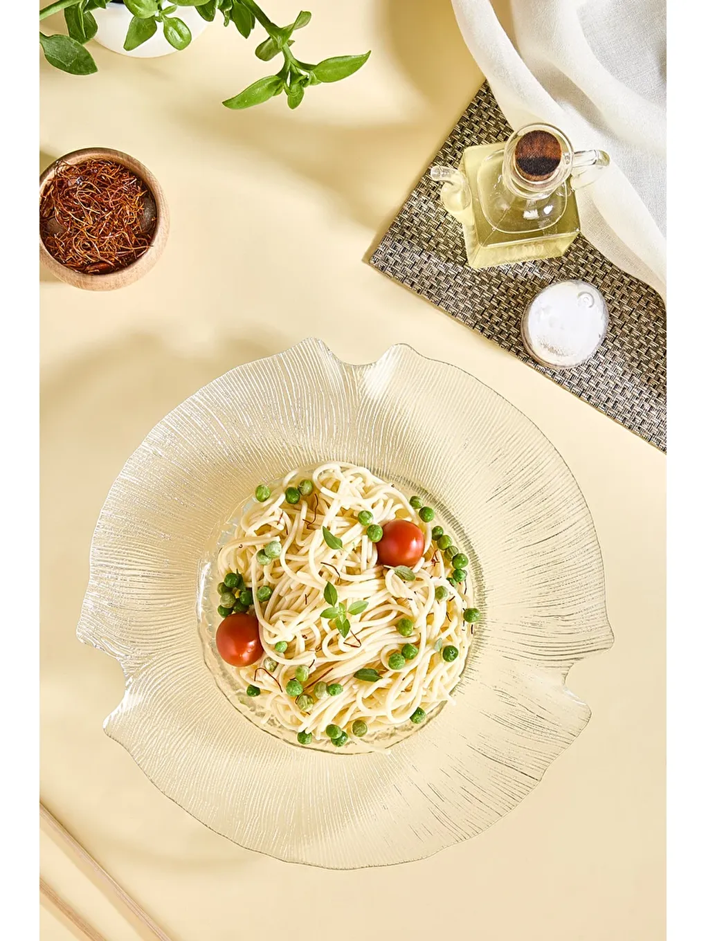 Renksiz Luciana Cam Makarna Tabağı-1