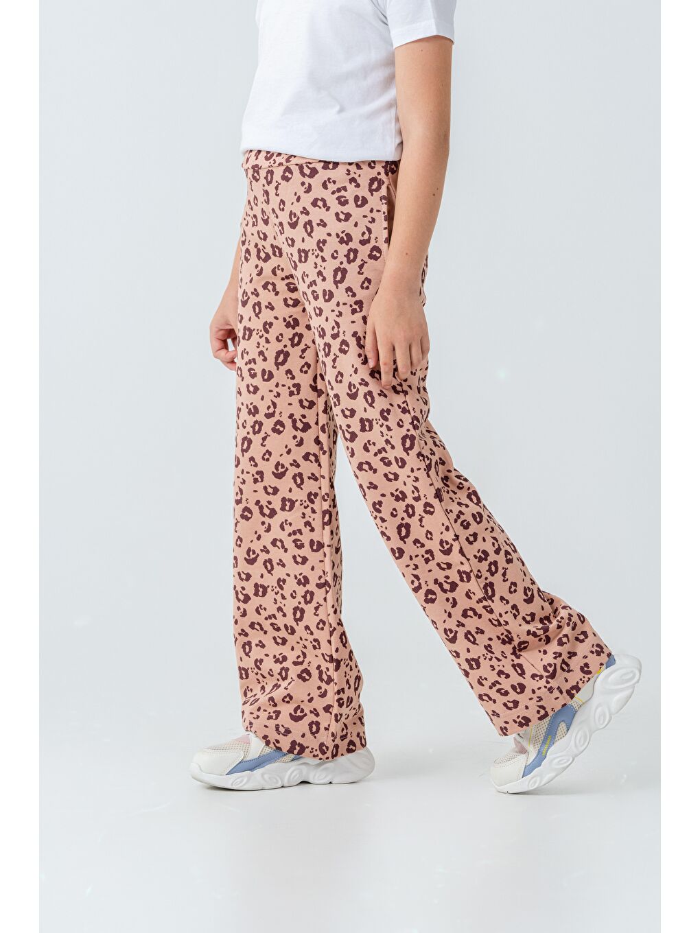 Pembe Tüm Alan Baskılı Kız Çocuk Eşofman Altı-2