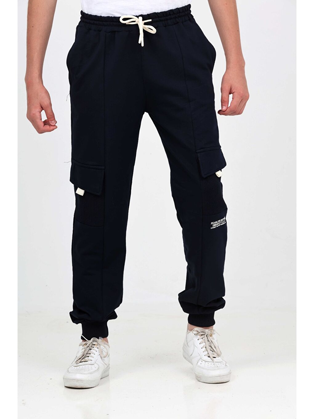 Kahverengi Erkek Çocuk Kargo Cepli Eşofman Alt-3