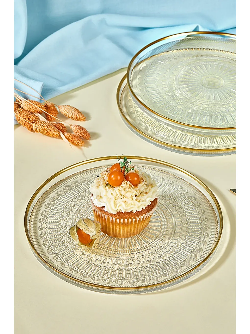 Renksiz Serenity 6 Parça Pasta/Kek/Tatlı Tabağı Seti-1