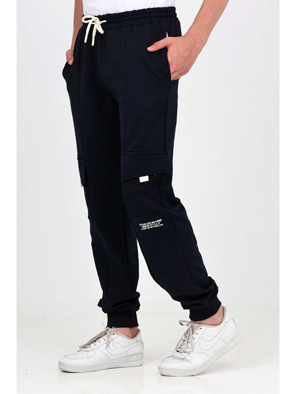 Lacivert Erkek Çocuk Kargo Cepli Eşofman Alt