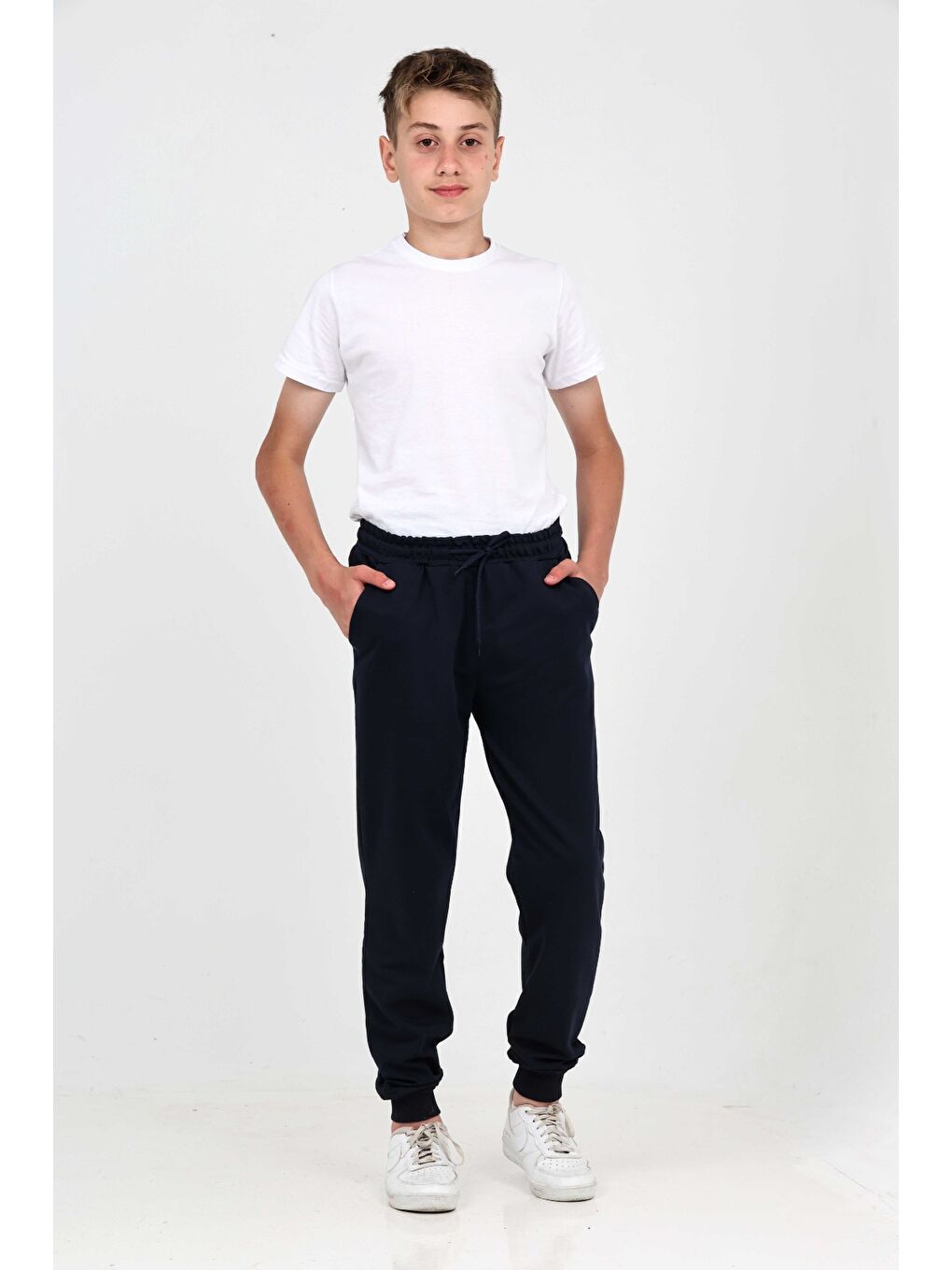 Lacivert Erkek Çocuk Paçası Lastikli Eşofman Alt