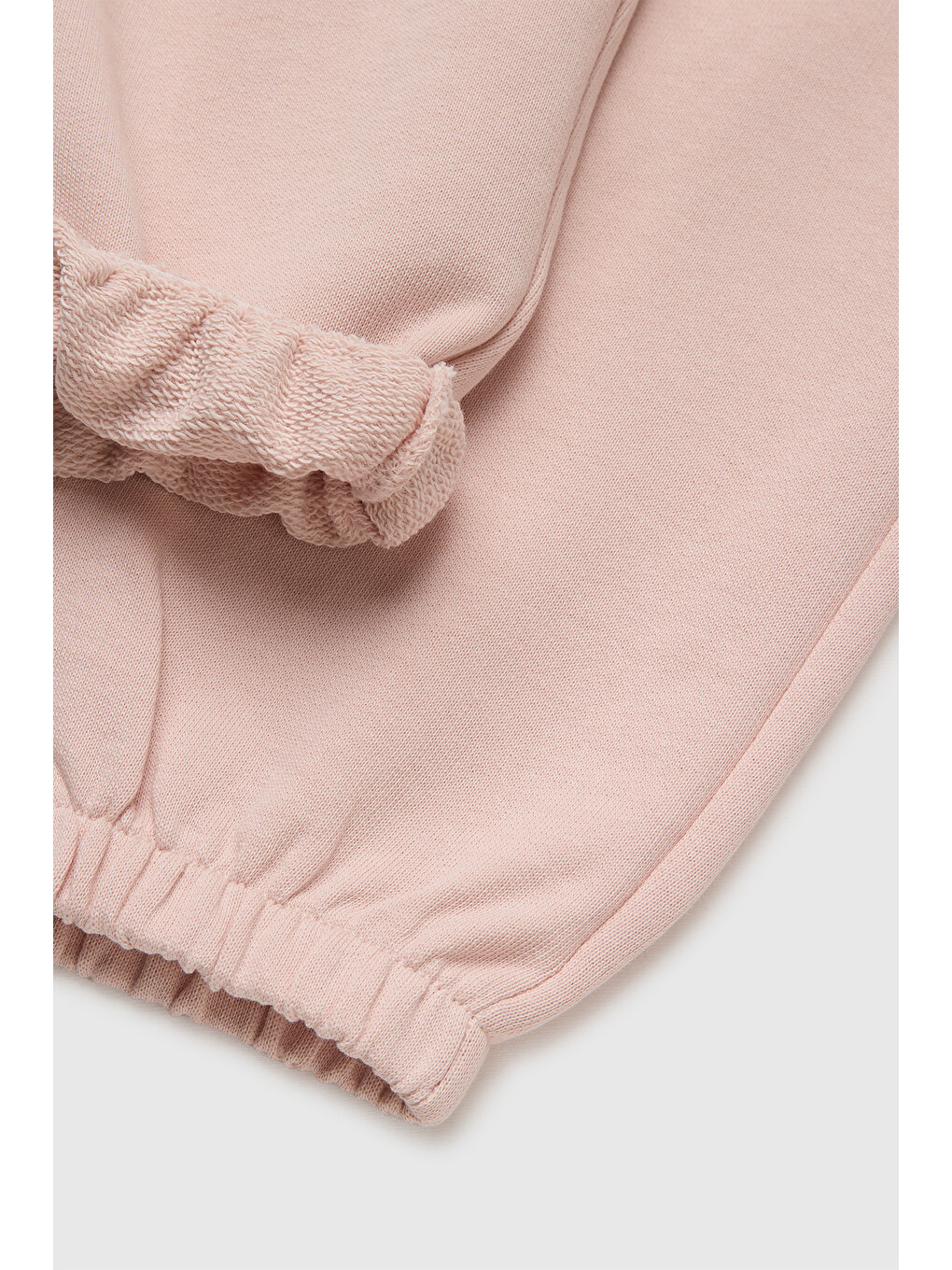 Pembe Kız Bebek Pudra Logo İşlemeli İpli Eşofman Altı-2