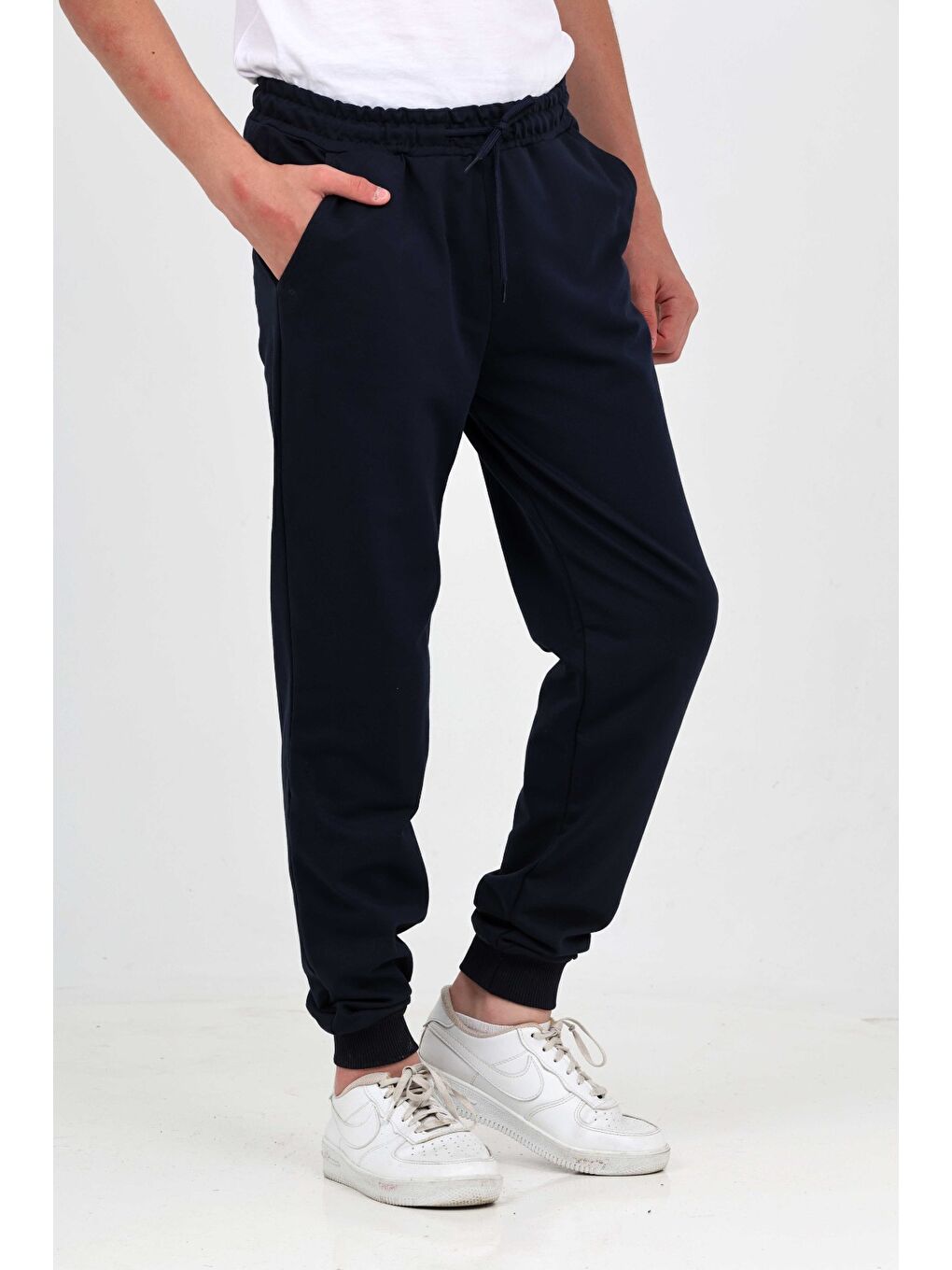 Lacivert Erkek Çocuk Paçası Lastikli Eşofman Alt-1