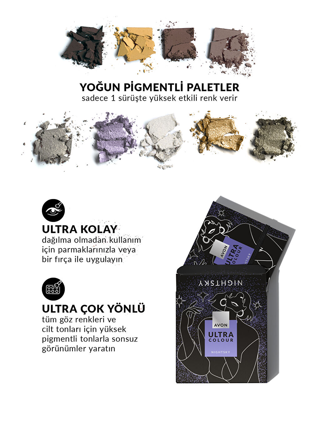 AVON Ultra Colur Göz Farı Paleti Night Sky - 3