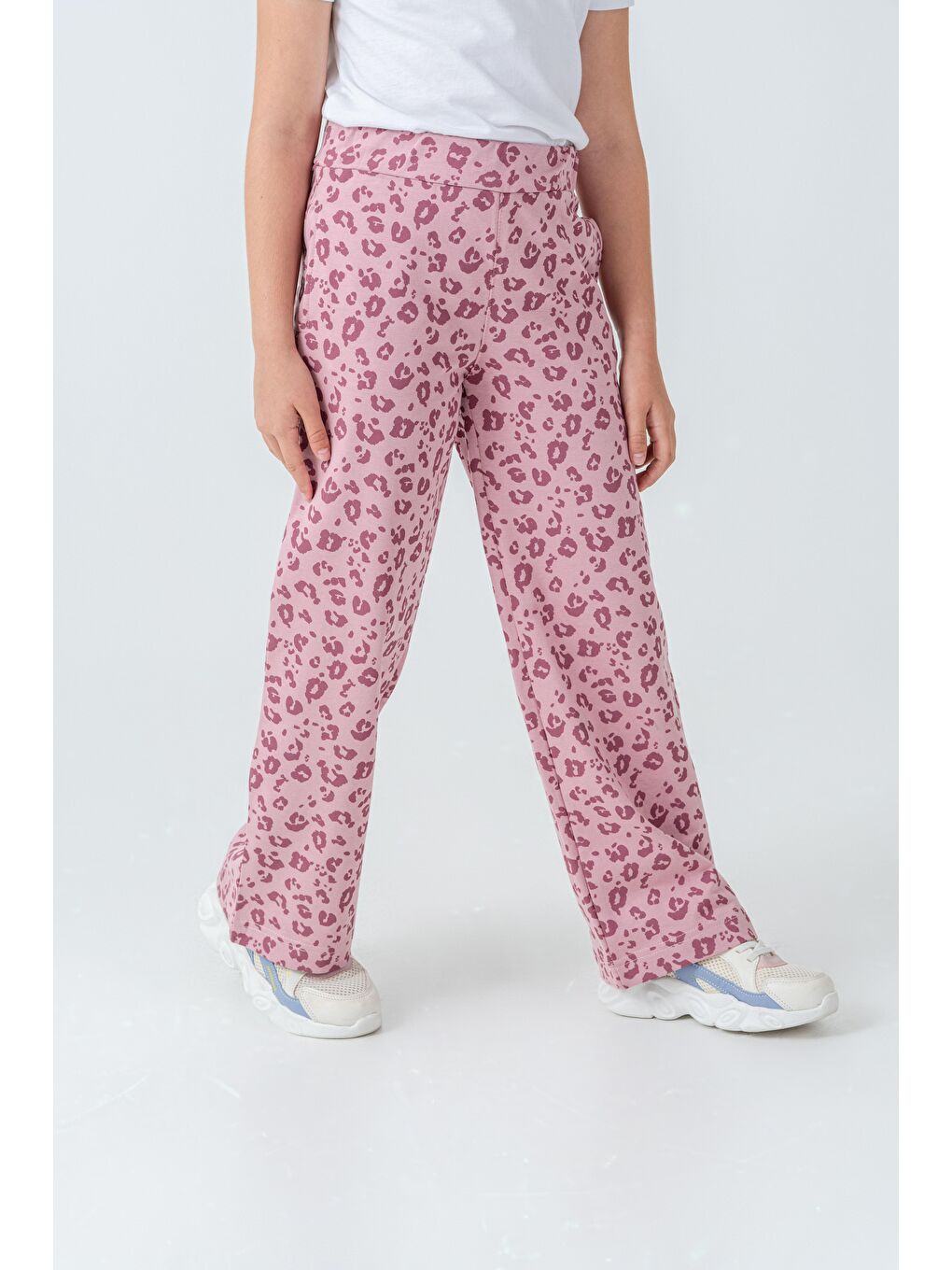 Pembe Tüm Alan Baskılı Kız Çocuk Eşofman Altı-2