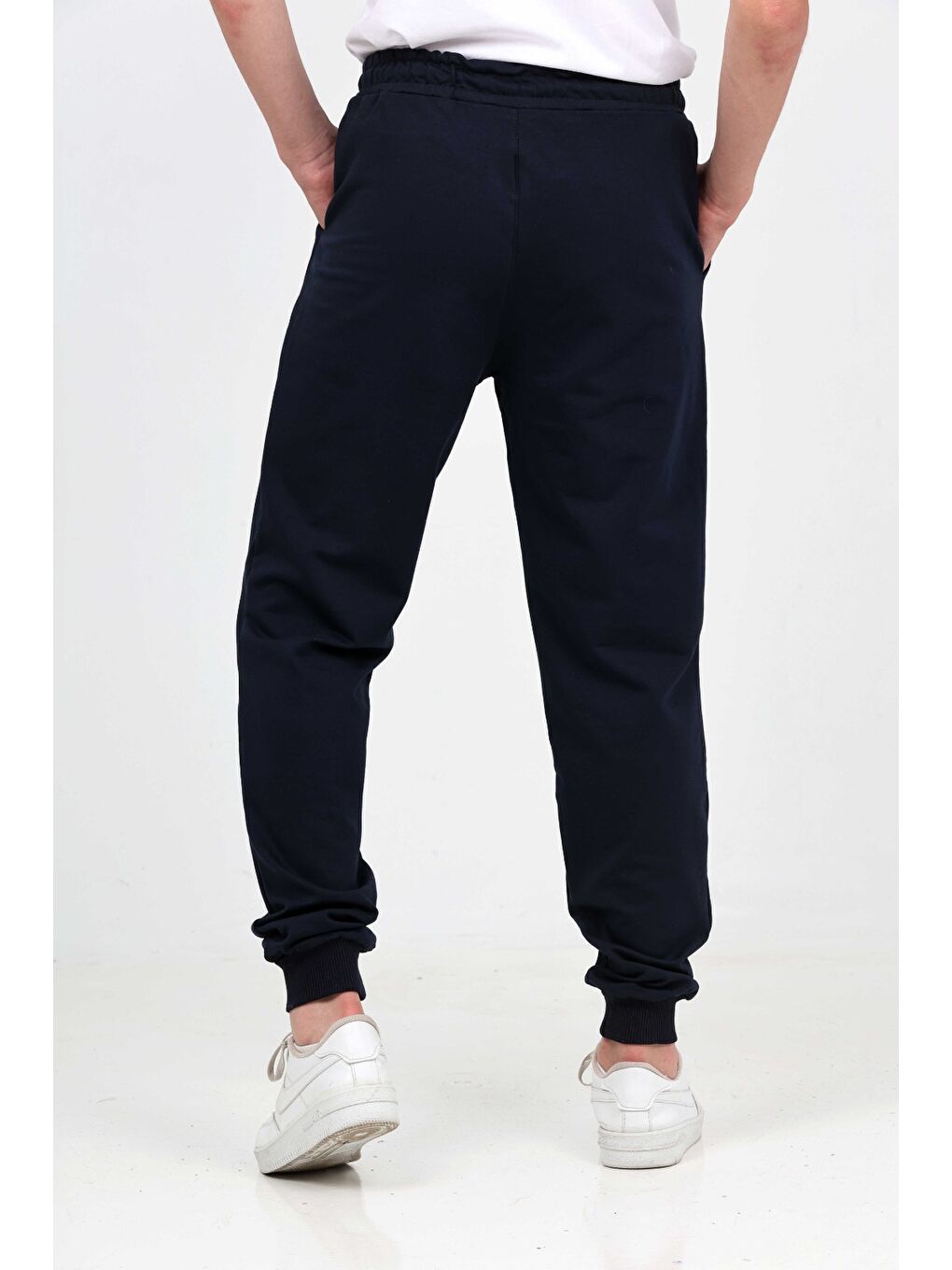 Lacivert Erkek Çocuk Paçası Lastikli Eşofman Alt-4