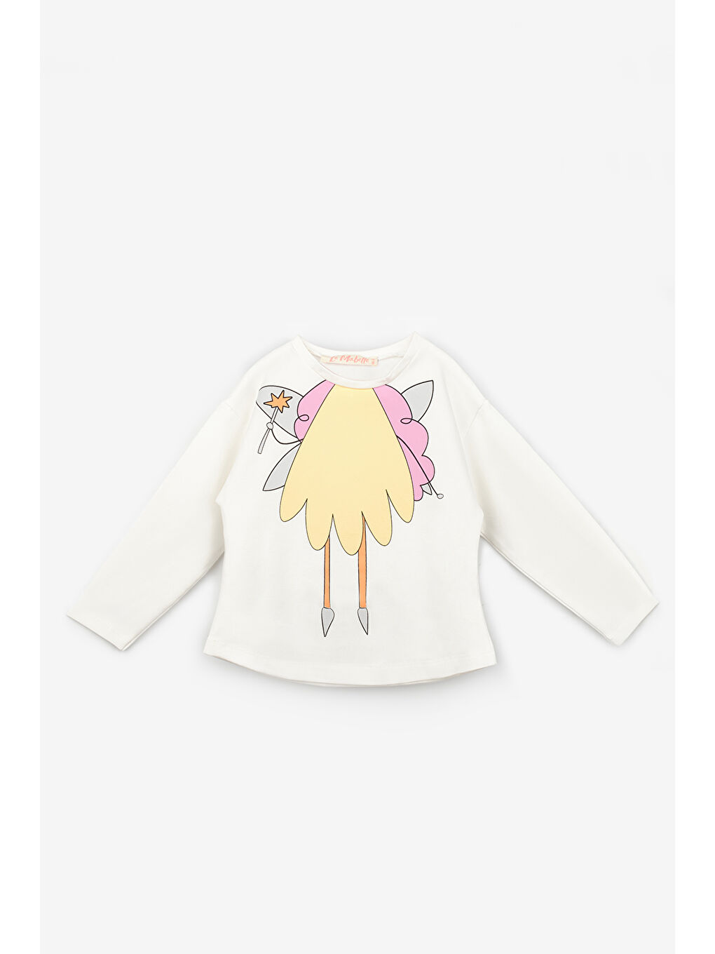 Beyaz Peri Kızı Baskılı Kız Çocuk Tişört