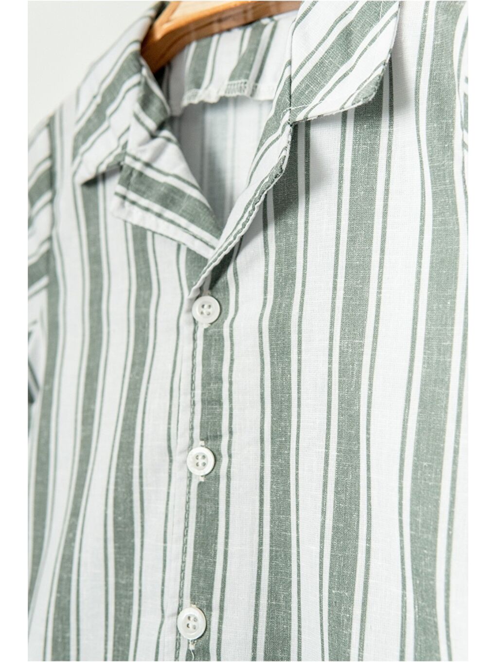 Yeşil Erkek Bebek Çizgili Gömlek Jean Şort Takım-1