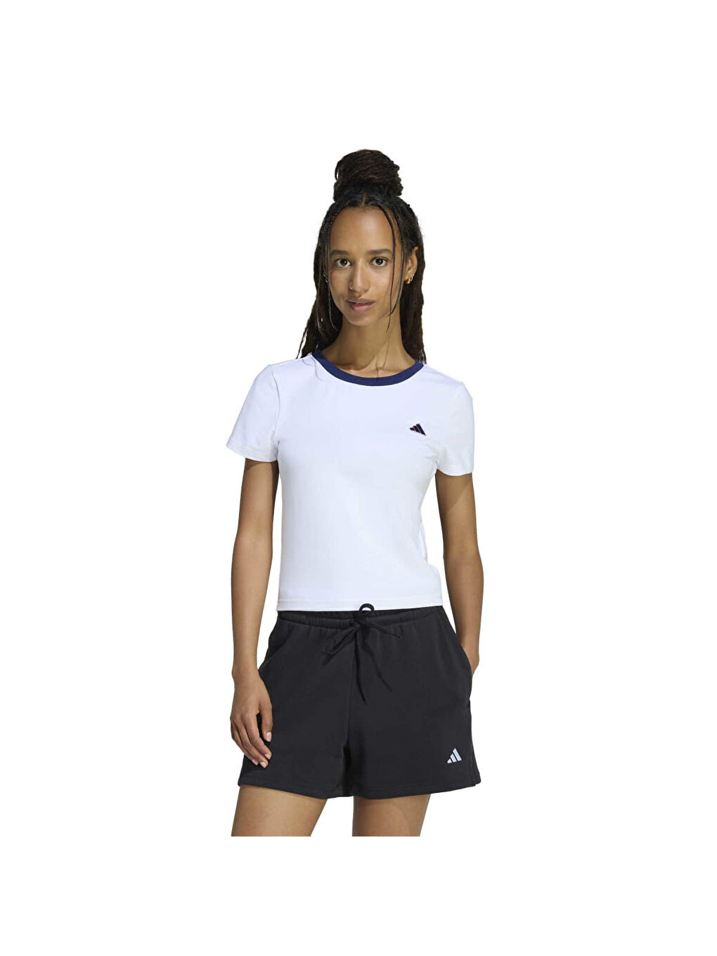 Col Icon Baby Kadın Beyaz Yuvarlak Yaka Tişört