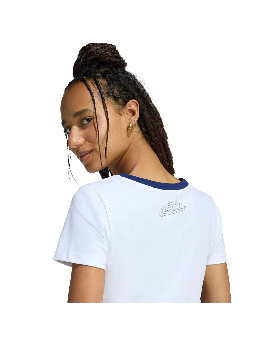 Col Icon Baby Kadın Beyaz Yuvarlak Yaka Tişört-2