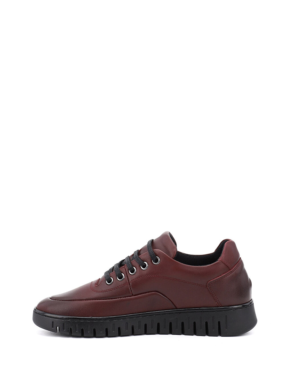 Bordo Kadın BORDO Bağcıklı Hakiki Deri Comfort Ayakkabı-1