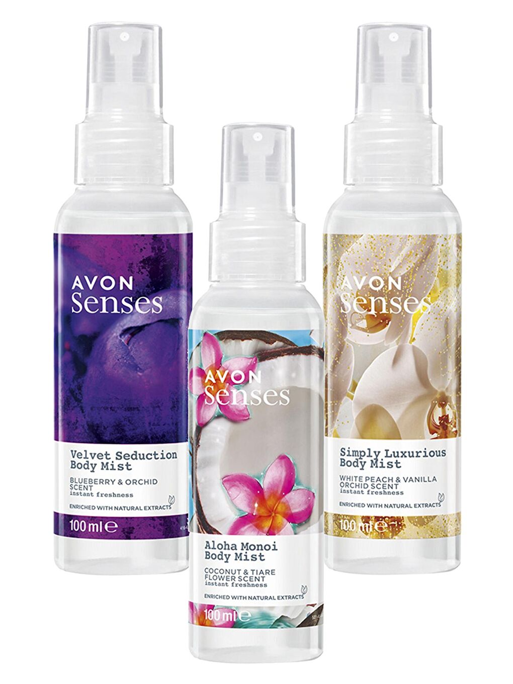 AVON Renksiz Simply Luxurious Aloha Monoi ve Velvet Seduction Vücut Spreyi Paketi