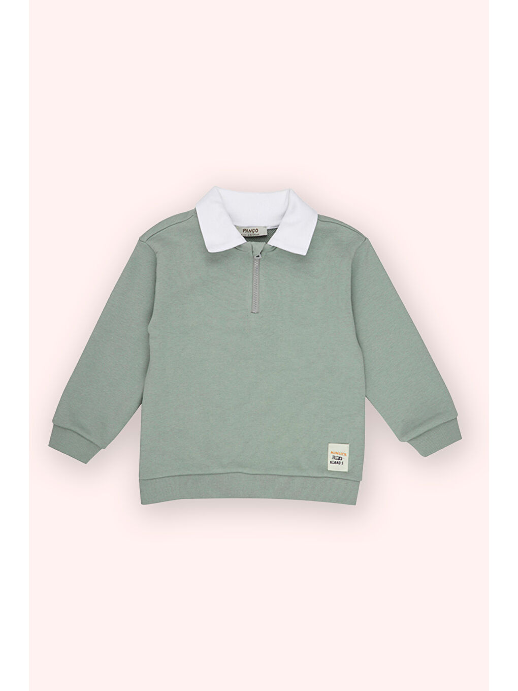 Erkek Çocuk Yakalı Sweatshirt Yeşil